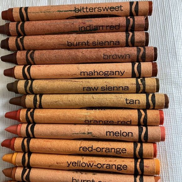 X2 Vtg Crayola Crayon Box Binney & Smith Crayons Retired Colors Incomplete - Picture 6 of 16